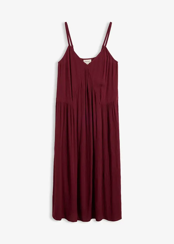 Robe midi en viscose textur&eacute;e, bonprix