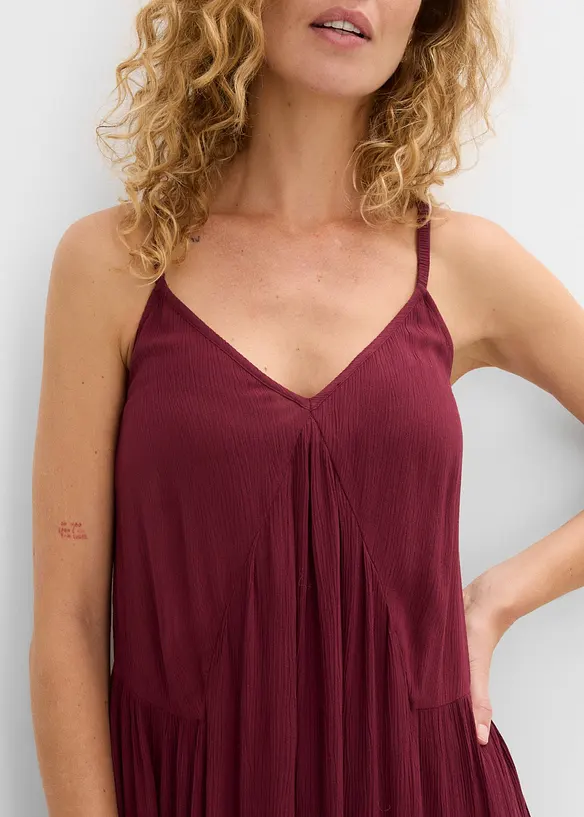 Robe midi en viscose textur&eacute;e, bonprix