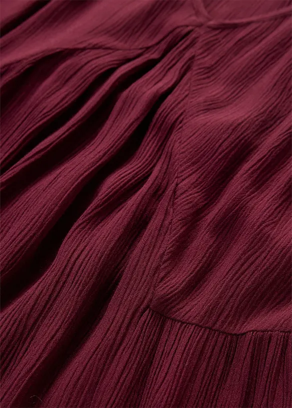 Robe midi en viscose textur&eacute;e, bonprix