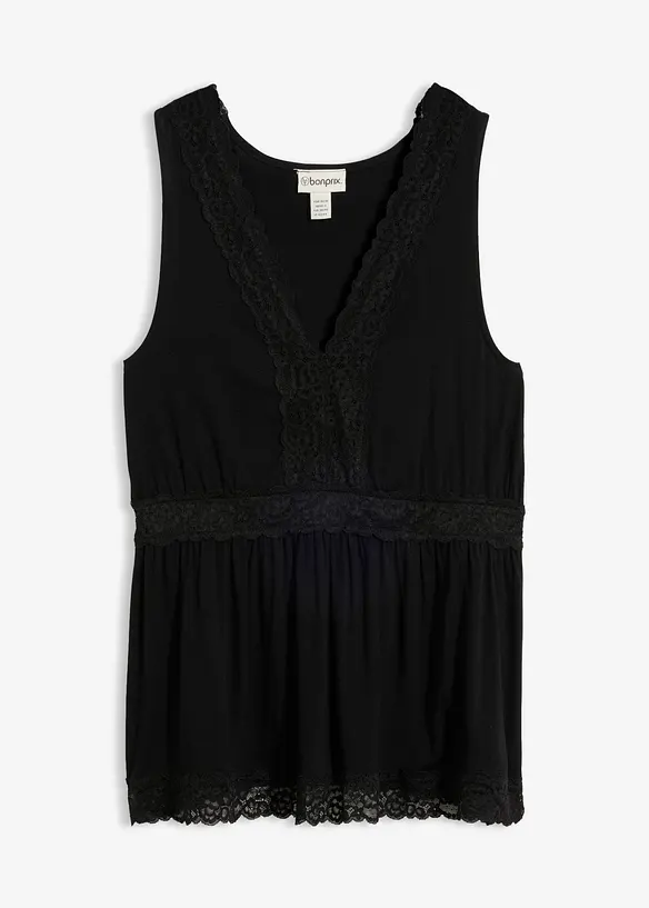 Top &agrave; dentelle, bonprix