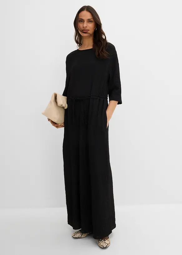 Robe midi en mati&egrave;re textur&eacute;e, bonprix