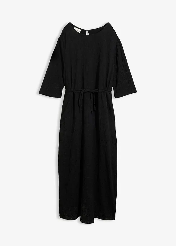 Robe midi en mati&egrave;re textur&eacute;e, bonprix