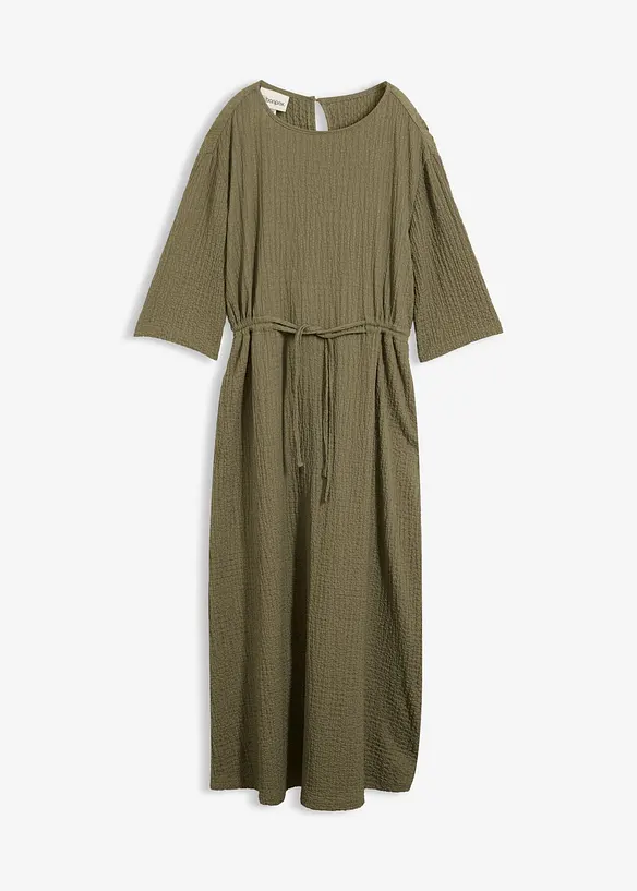 Midikleid aus strukturiertem Material, bonprix