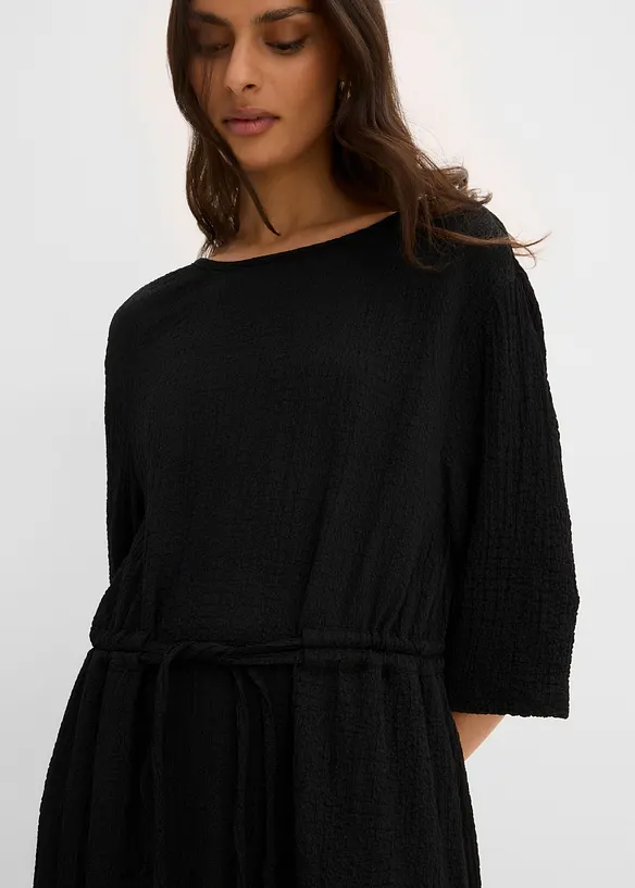 Robe midi en mati&egrave;re textur&eacute;e, bonprix
