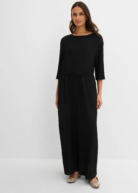 Robe midi en mati&egrave;re textur&eacute;e, bonprix