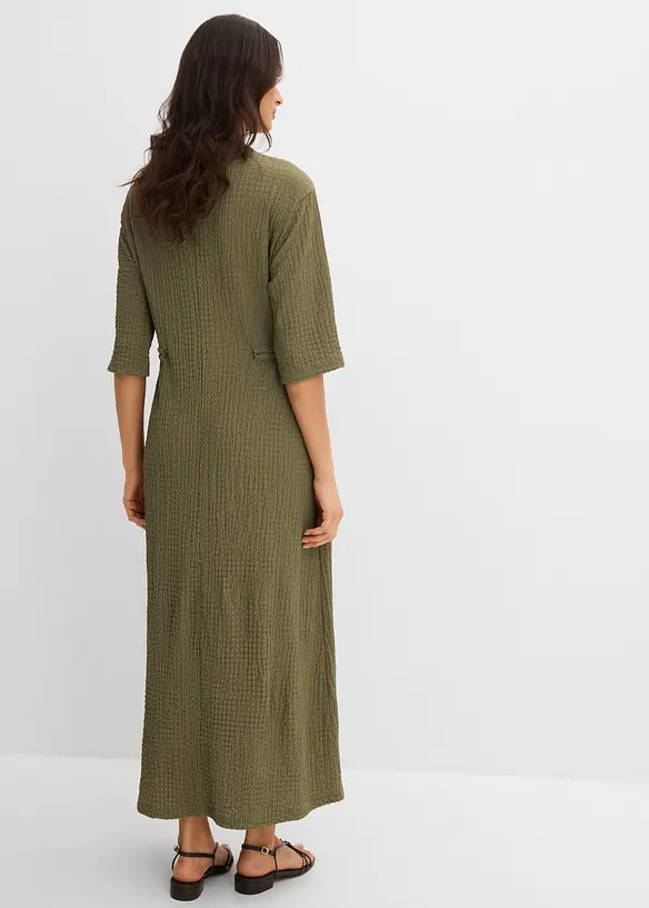 Midikleid aus strukturiertem Material, bonprix