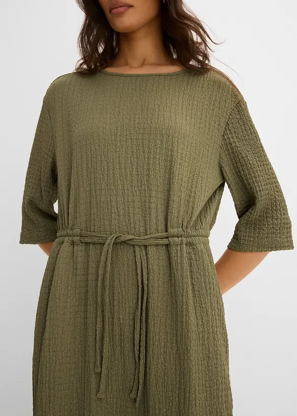 Midikleid aus strukturiertem Material, bonprix