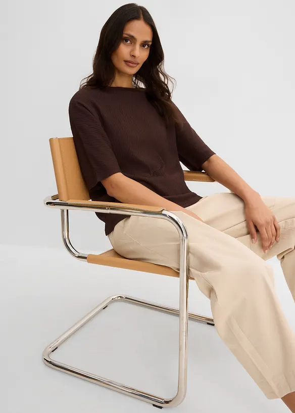 Shirt aus strukturiertem Material, bonprix