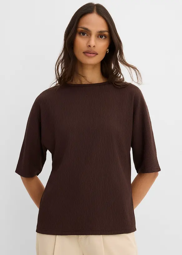 Shirt aus strukturiertem Material, bonprix