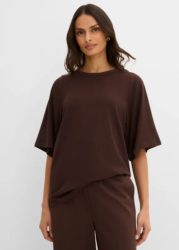 Rippshirt aus Viskose-Mix, bonprix