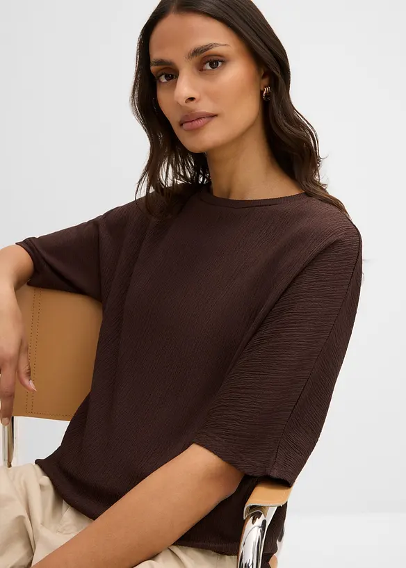 Shirt aus strukturiertem Material, bonprix