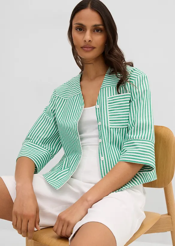 Blouse ray&eacute;e 100% coton, bonprix