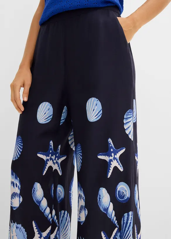 Pantalon palazzo en viscose fluide, bonprix