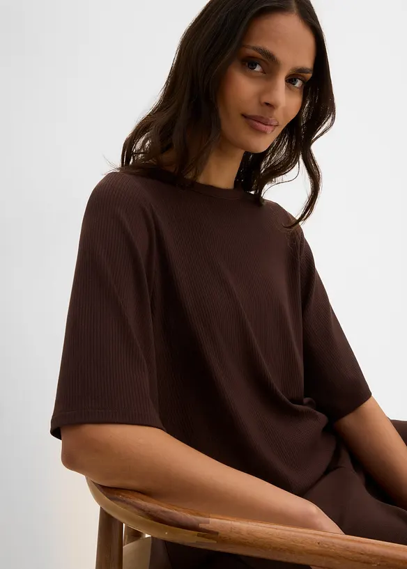 Rippshirt aus Viskose-Mix, bonprix