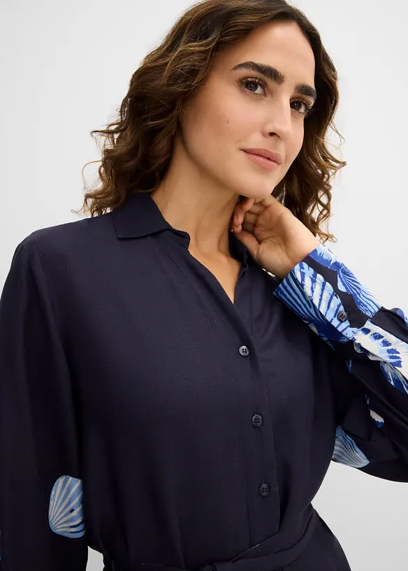 Robe chemise en viscose fluide, bonprix