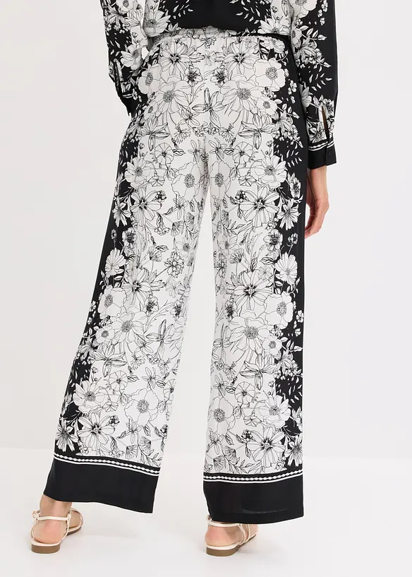 Pantalon palazzo en viscose fluide, bonprix