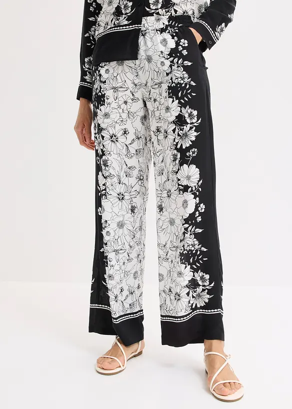 Pantalon palazzo en viscose fluide, bonprix