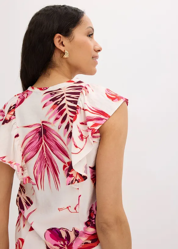 Blouse fluide en viscose m&eacute;lang&eacute;e, bonprix