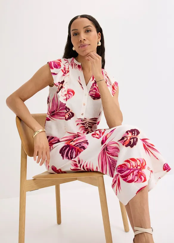 Blouse fluide en viscose m&eacute;lang&eacute;e, bonprix