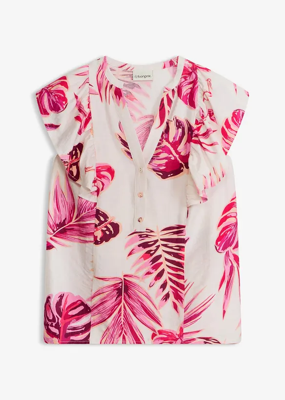Blouse fluide en viscose m&eacute;lang&eacute;e, bonprix