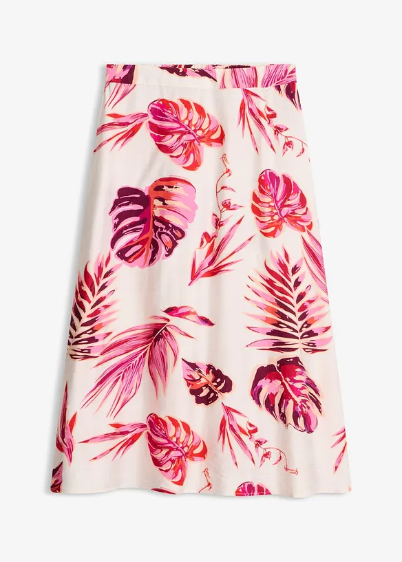 Jupe midi fluide en viscose m&eacute;lang&eacute;e, bonprix
