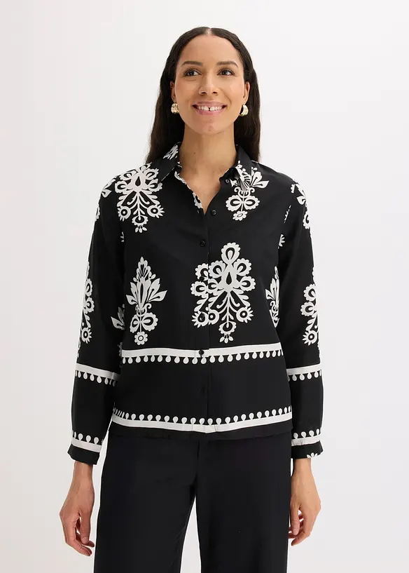 Bluse aus flie&szlig;ender Viskose, bonprix