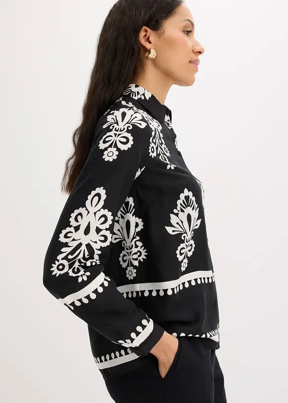 Bluse aus flie&szlig;ender Viskose, bonprix