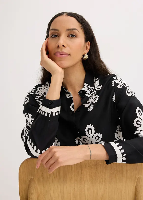 Bluse aus flie&szlig;ender Viskose, bonprix