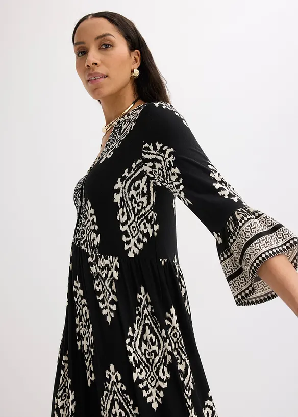 Robe tunique douce en viscose extensible, bonprix