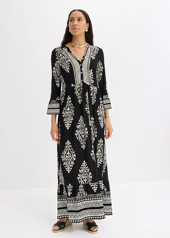 Robe tunique douce en viscose extensible, bonprix