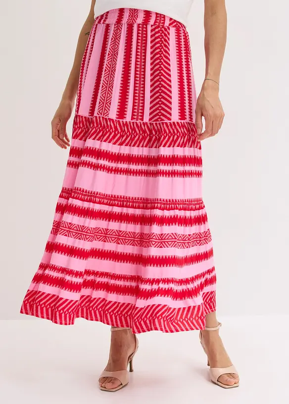 Jupe longue et fluide en viscose, bonprix