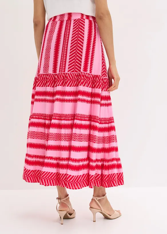 Jupe longue et fluide en viscose, bonprix