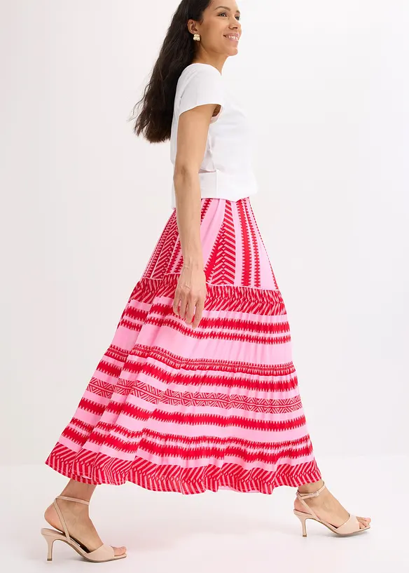 Jupe longue et fluide en viscose, bonprix