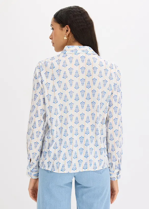 Chemisier en viscose textur&eacute;e avec fil brillant, bonprix