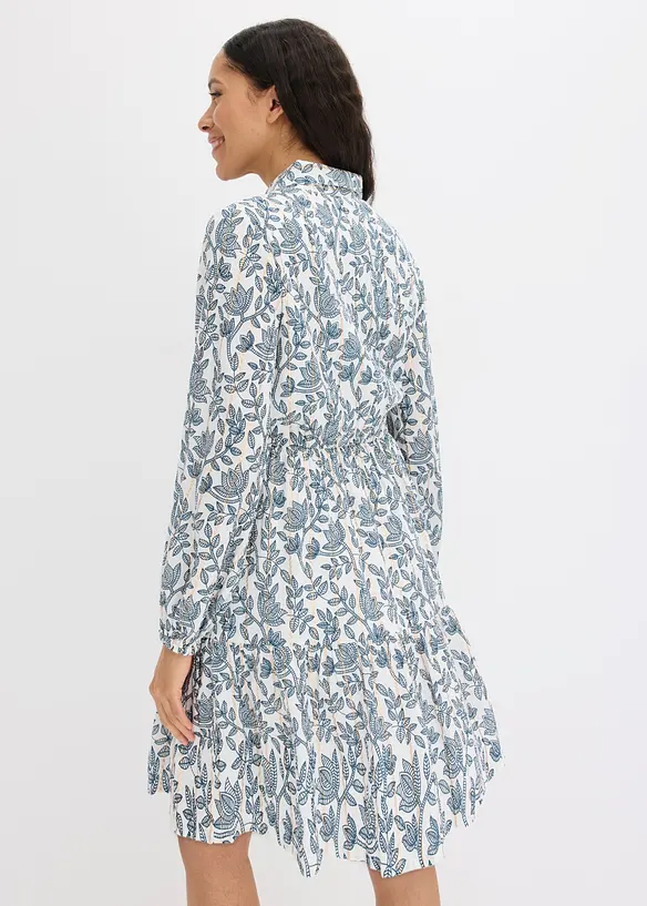 Kleid aus strukturierter Viskose mit Glitzereffekt, bonprix