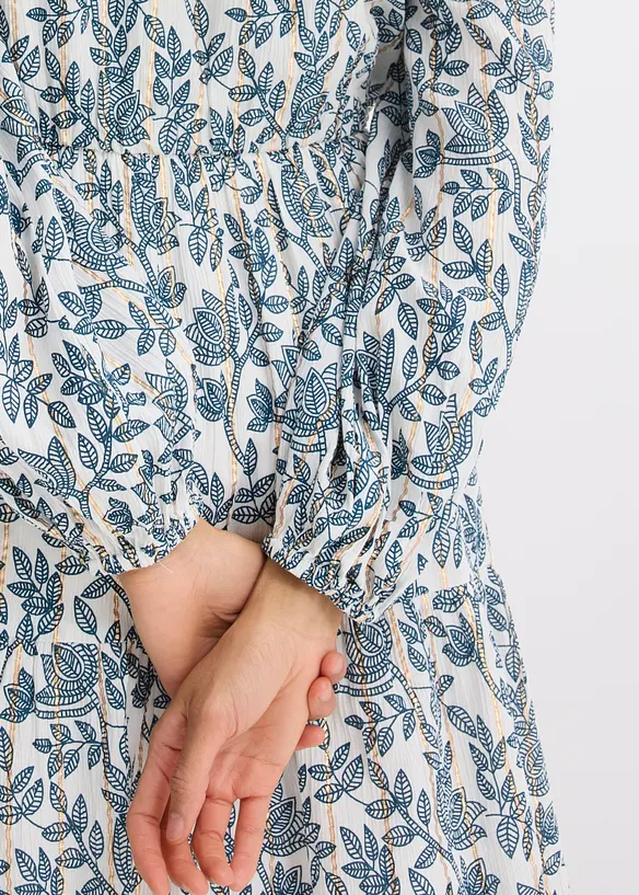 Kleid aus strukturierter Viskose mit Glitzereffekt, bonprix