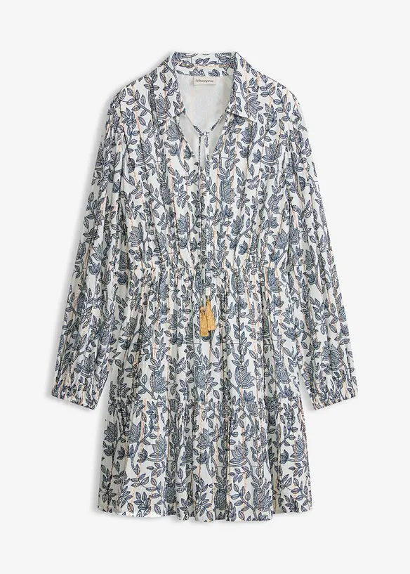 Kleid aus strukturierter Viskose mit Glitzereffekt, bonprix