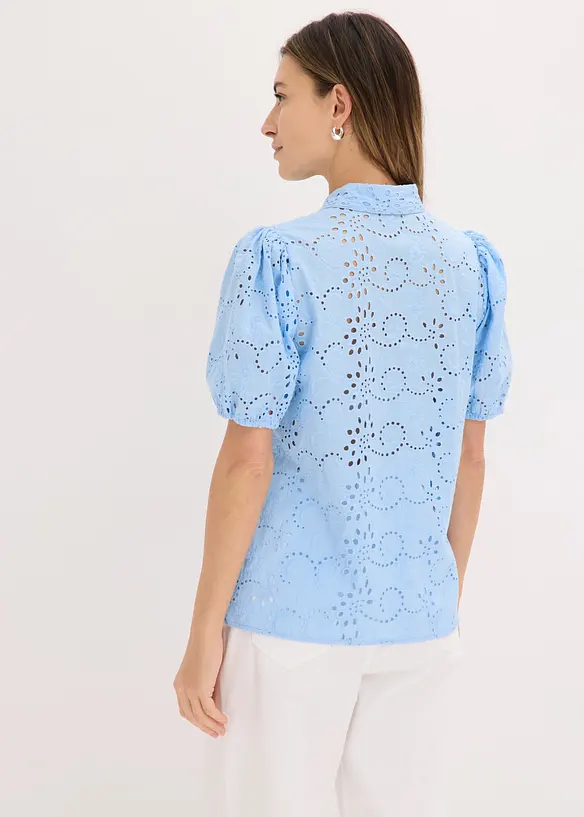 Chemisier en broderie anglaise, 100% coton, bonprix
