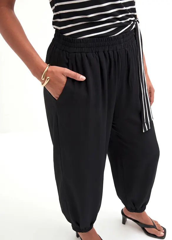 Pantalon ballon en viscose fluide, bonprix