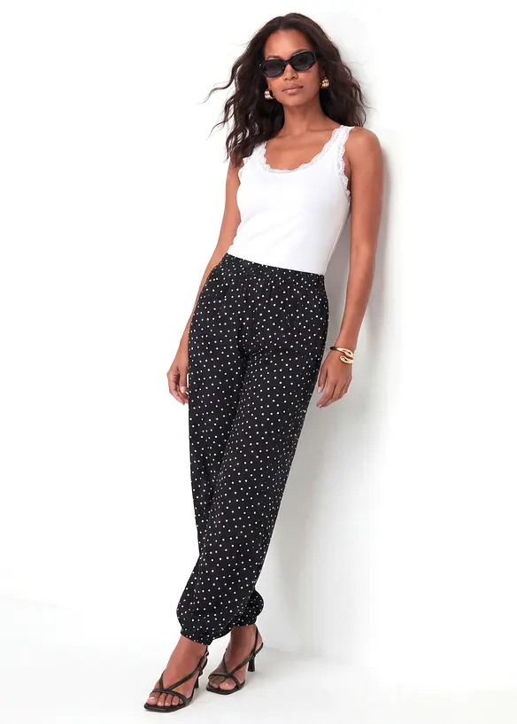 Pantalon ballon en viscose fluide, bonprix
