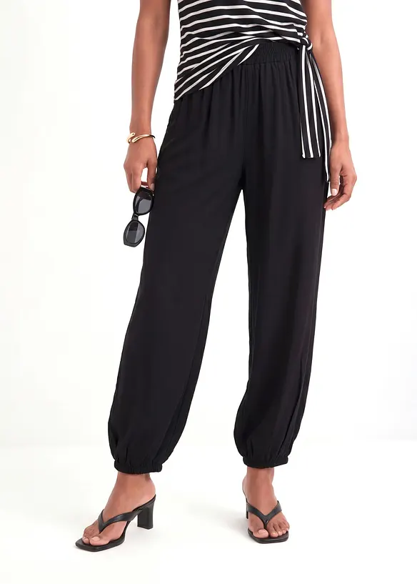 Pantalon ballon en viscose fluide, bonprix