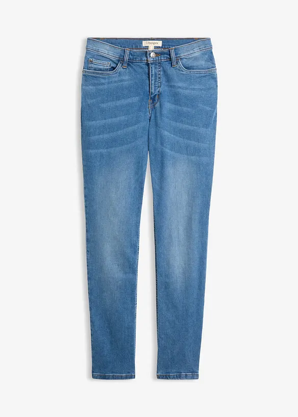 Jean droit taille mi-haute, extensible, bonprix