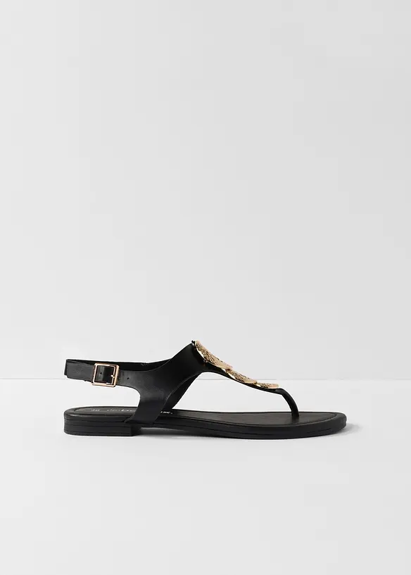 Zehenstegsandalen mit Metallic-Details, bonprix