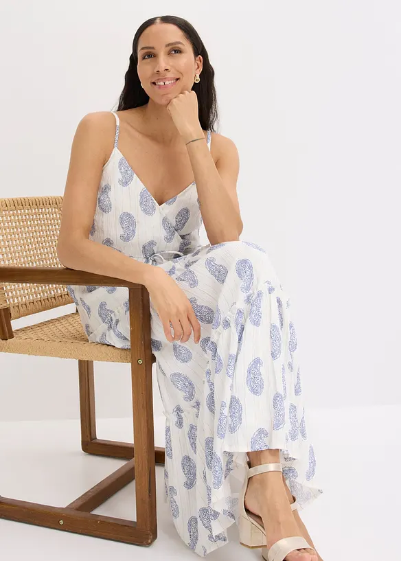 Maxikleid aus strukturierter Viskose mit Glitzereffekt, bonprix