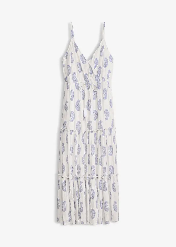 Maxikleid aus strukturierter Viskose mit Glitzereffekt, bonprix