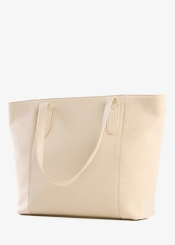 Grand cabas bi-mati&egrave;re, bonprix