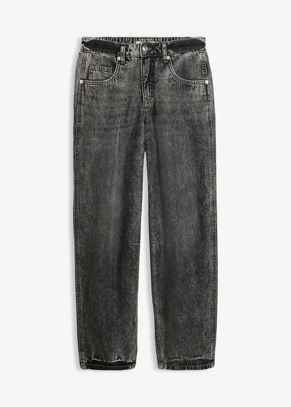 Balloon-Jeans Mid Waist, Super Soft cropped, bonprix