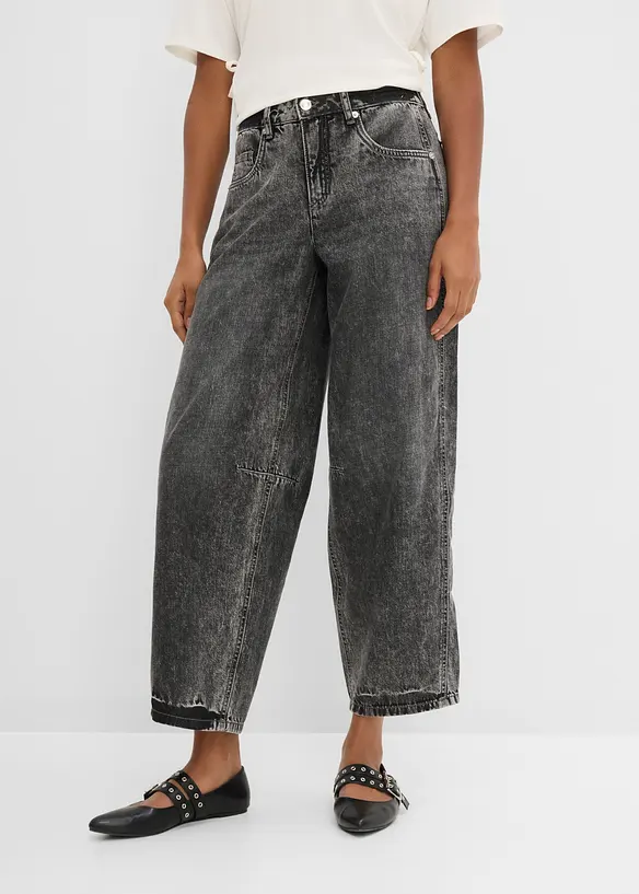 Balloon-Jeans Mid Waist, Super Soft cropped, bonprix