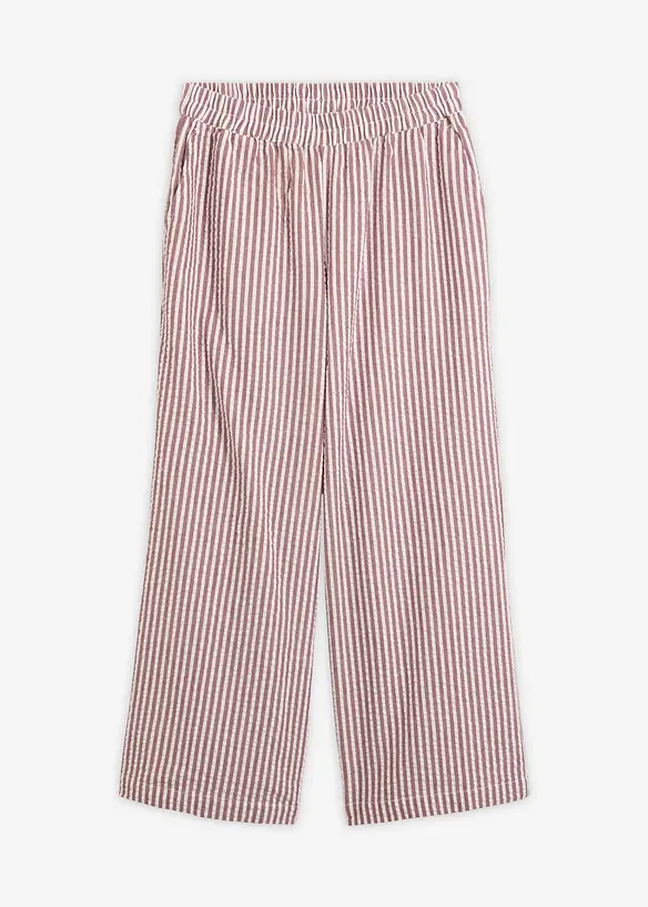 Palazzo-Hose aus Seersucker, 7/8 L&auml;nge, bonprix