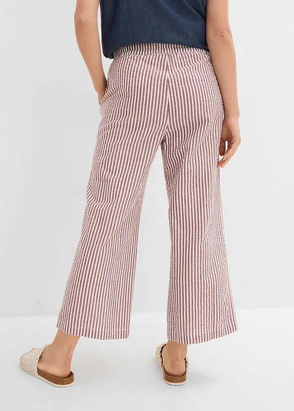 Palazzo-Hose aus Seersucker, 7/8 L&auml;nge, bonprix
